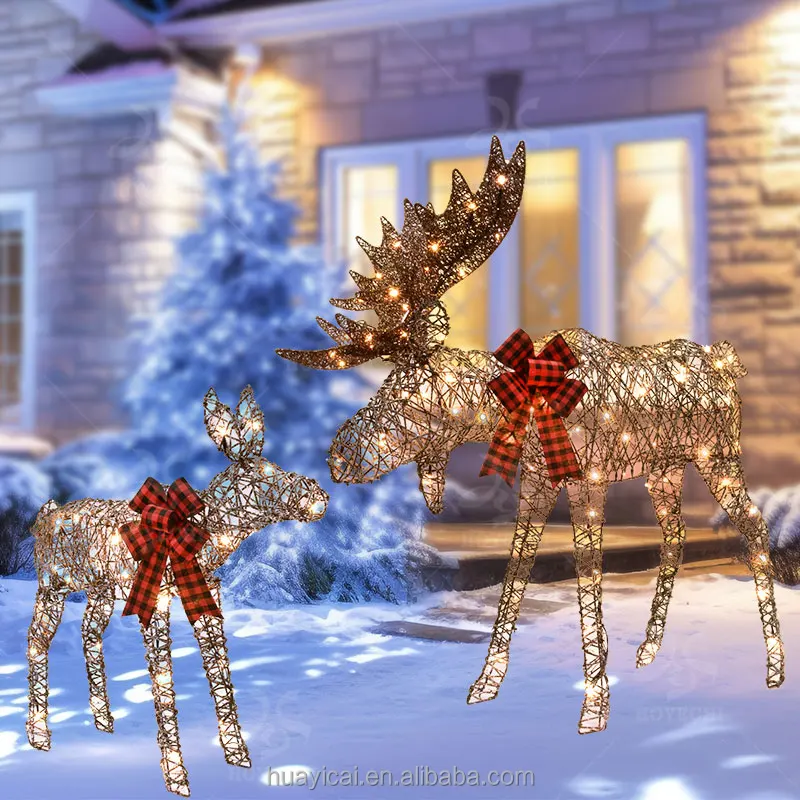 2024 hot sales Outdoor christmas decorations holiday lights LED reindeer light