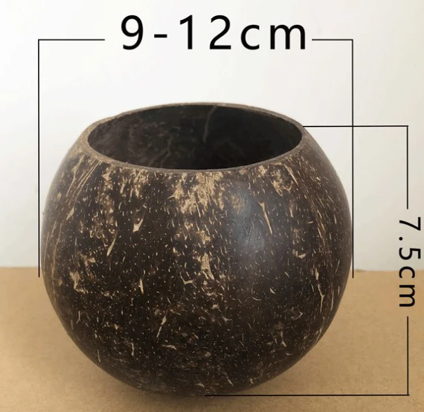 Eco Friendly natural coconut shell cup custom logo hand crafted coconut bowl for candle making
