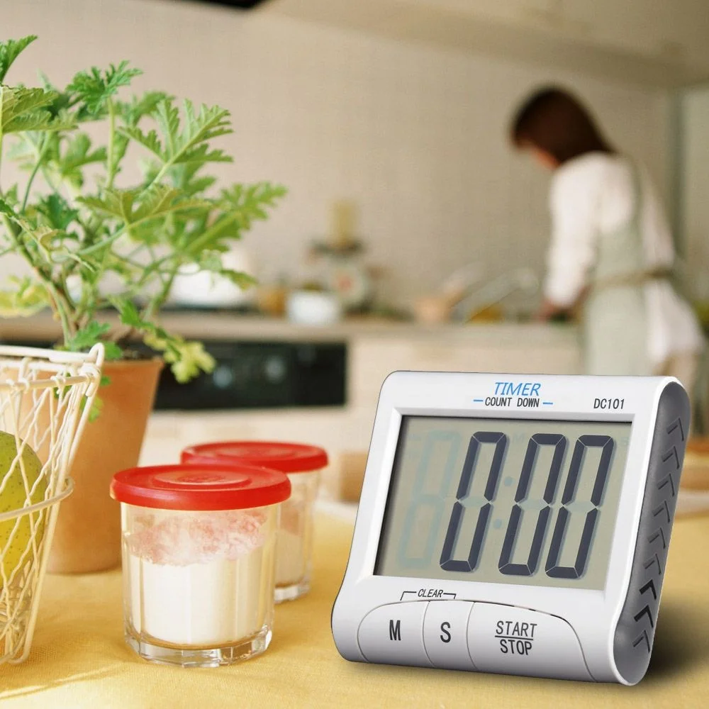 LCD Digital Kitchen Timer Countdown Cooking Timer Count Down Tools big display promotional gift custom logo dropshipping