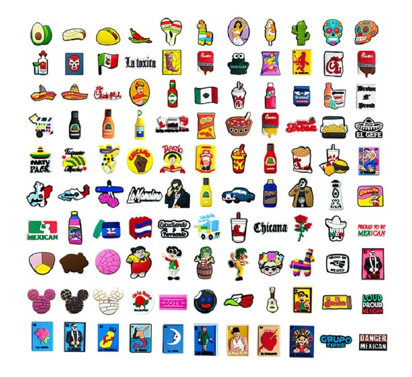 Mexico PVC charms wholesale shoe charms and bracelets shoe decorations Shoe and Accessories designer charms