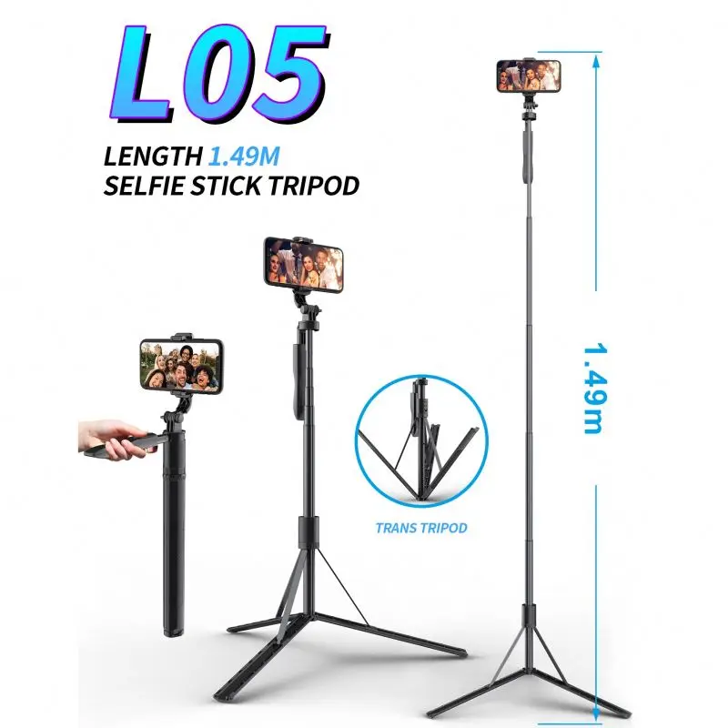 Discount L05 phone selfie stick mini gimbal camera selfie stick tripod rotatable invisible tripod  shooting smart selfie stick