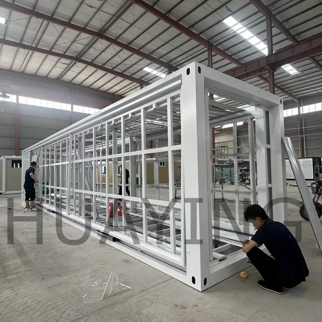 20ft/40ft flat roof prefab foldable container expandable house tiny home inside height 2.4m-KT