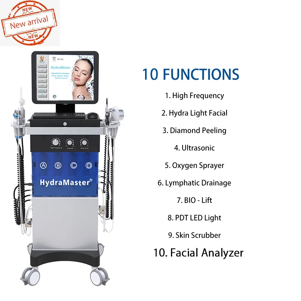2022 high quality multifunction 10 in 1 hydra dermabrasion facial cleansing aqua peeling machine Clinic beauty salon