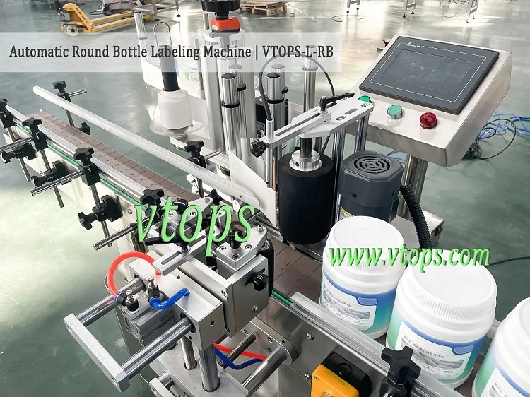 CE Approved 100ml 500ml Round Bottle Adhesive Sticker Automatic Labeling Machine for Plastic Jar