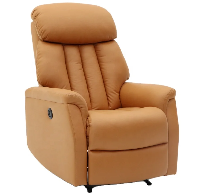JKY Furniture Modern Soft Electric Recliner Chair Relaxing Single Leather Sofa