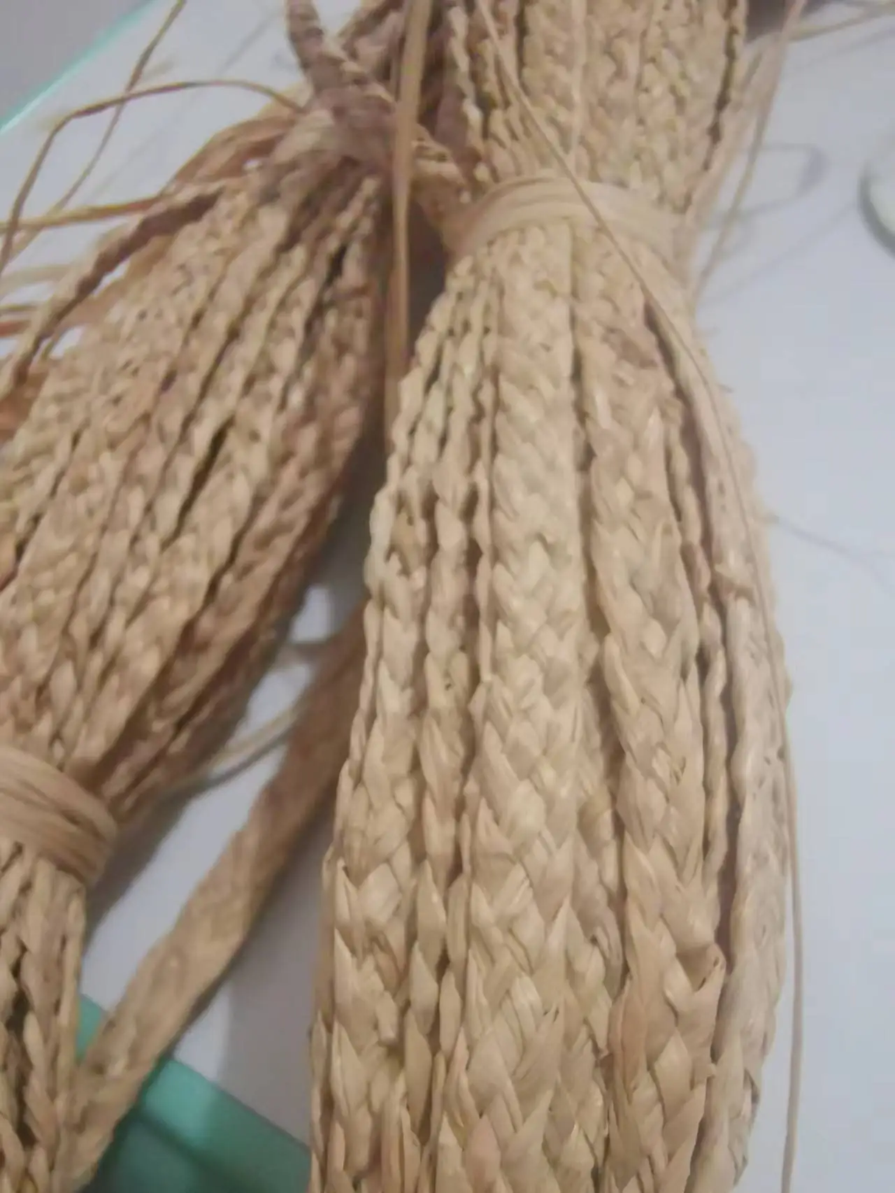 Raffia straw hat braided material used for raffia hat making weaved raffia grass
