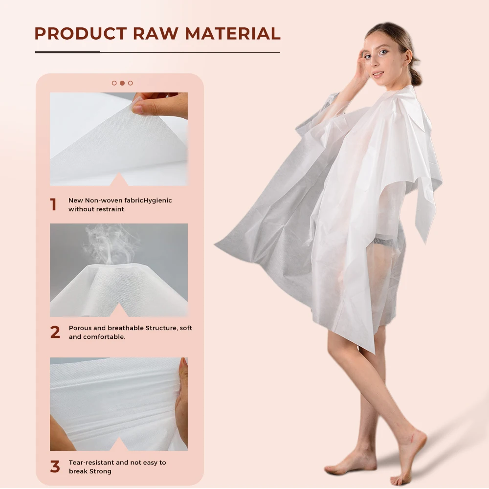 Hot Sale Non Woven Fabric Disposable Capes Disposable Barber Hair Capes Hair Cutting Cape For Hair Salon