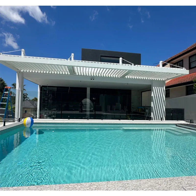 Pergola Автоматическая крыша жалюзи с датчиком дождя pergolas на открытом воздухе