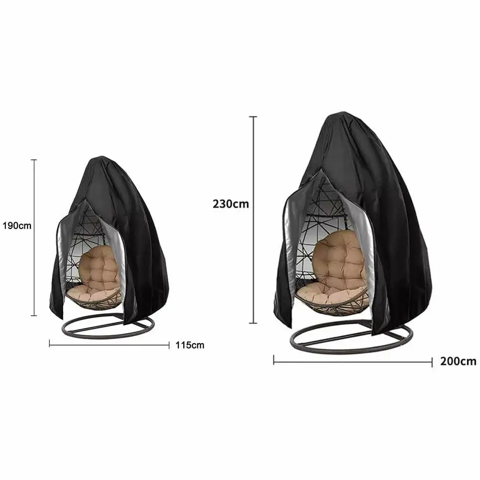 Открытый водонепроницаемый садовый стул крышка 600D Ткань Оксфорд лучшее тяжелых стационарный постоянного качающийся стул яичка ротанга крышка