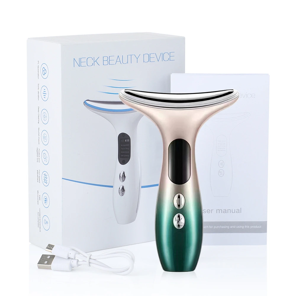 Facial Lifting Device Ems Tighte Skin Care Rejuvenation V- Face Neck Lift Equipment Face & Neck Lifting Massage