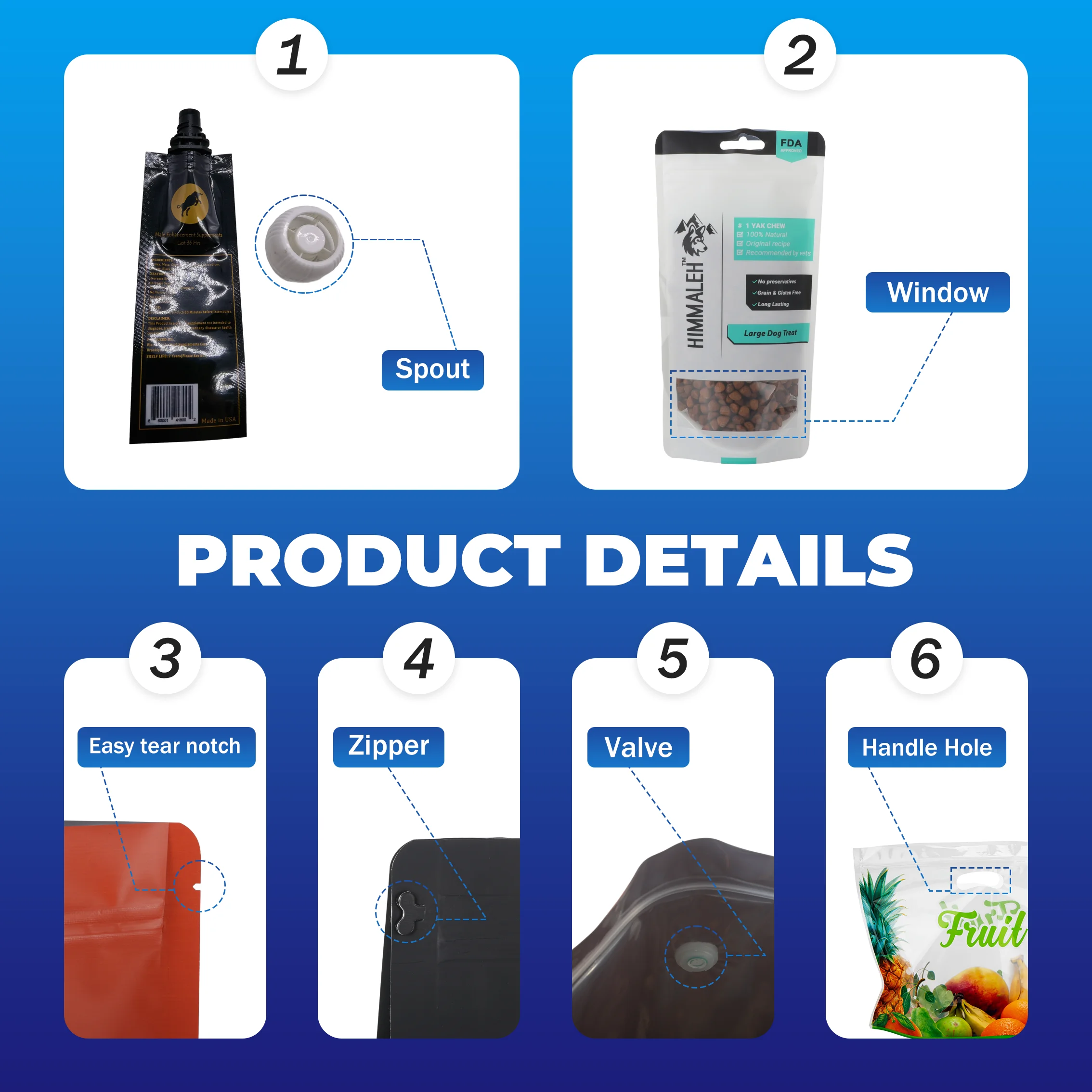 Custom Printed PET Plastic Zipper Pouch for Packaging Socks Cloth Underwear Hamburger Jelly with Gravure Printing