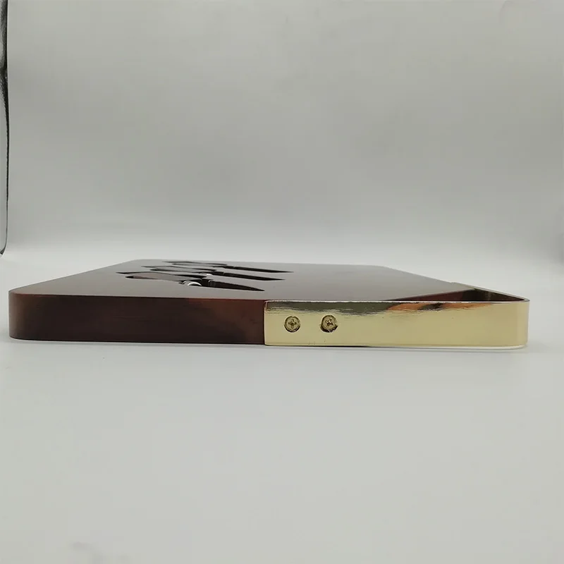 Natural Acacia Wood Chopping Board For Cheese Cutting With knife and fork