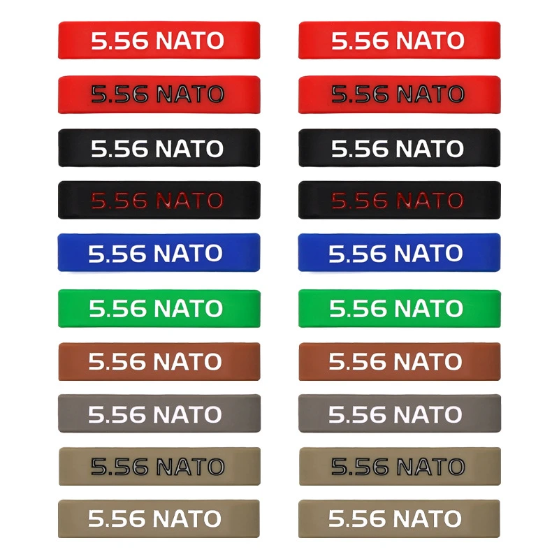 5.56 NATO Firearm Colorful Widen Tactical Magazine Marking Holster Rubber Ring Non-slip Elastic Rubber Magazine Marking Band