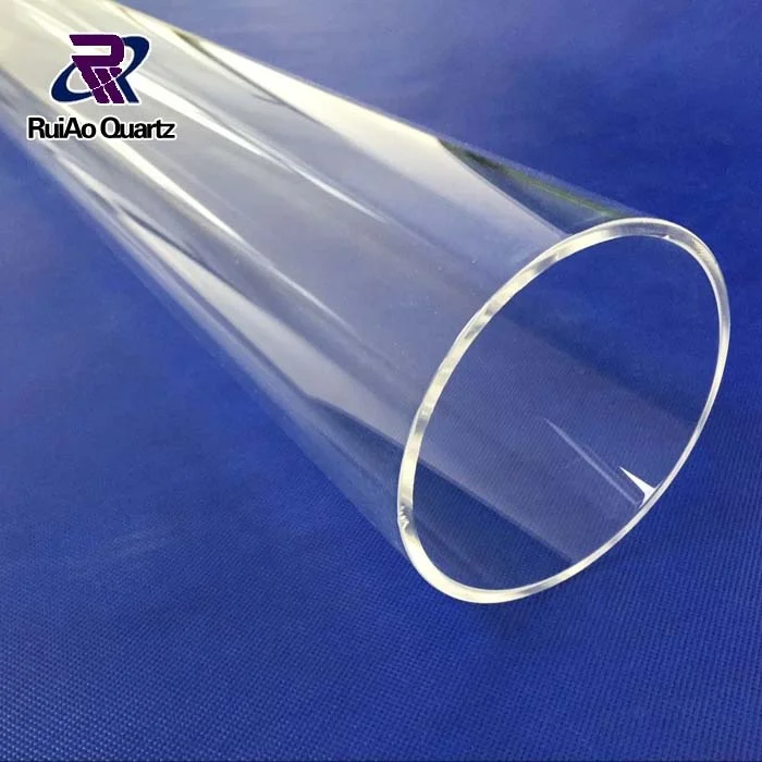 Both ends open high temperature clear quartz glass tube pipe/tubing