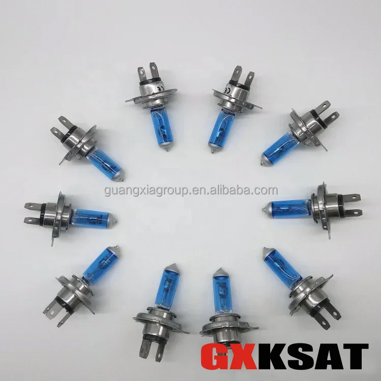 Auto Modify Parts Halogen Headlamp Bulb HS1 12V 35W Super White Color Blue Glass