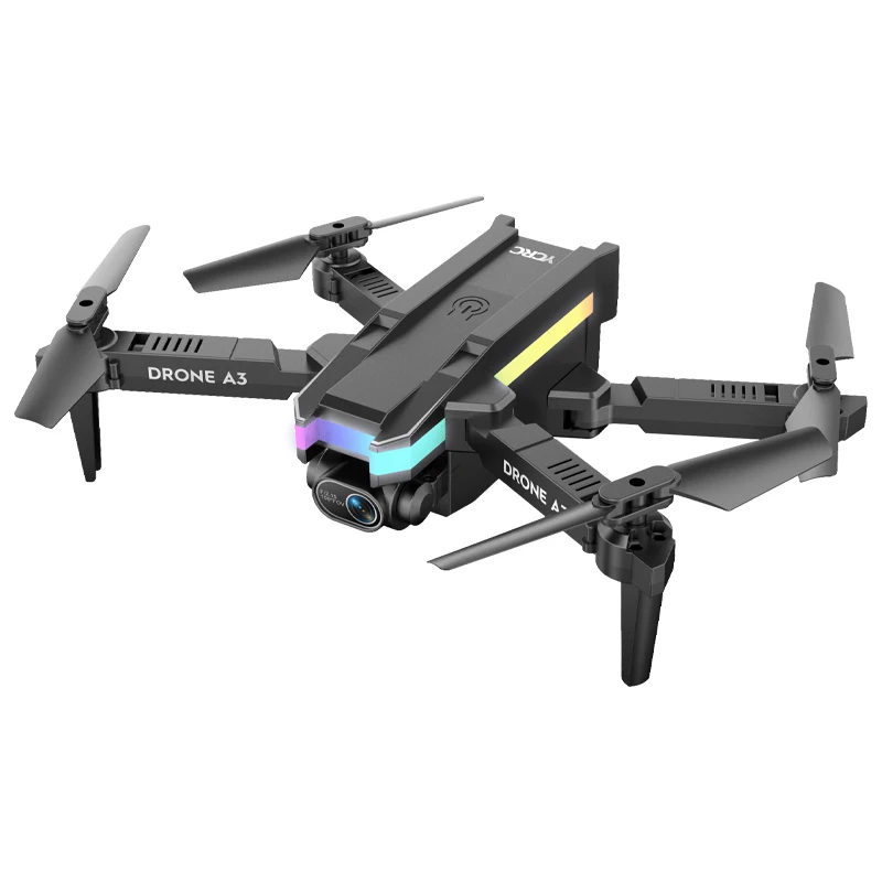 A3 4k Hd Dual Camera 2.4g 4ch Foldable Rc Helicopter Fpv Wifi Obstacle Avoidance Rc Drone kit with 4k camera and gps long range