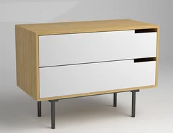 High End Luxury Free Standing Large Drawers Storage Night Stands Table Metal Legs Wood Bedroom Bedside Table