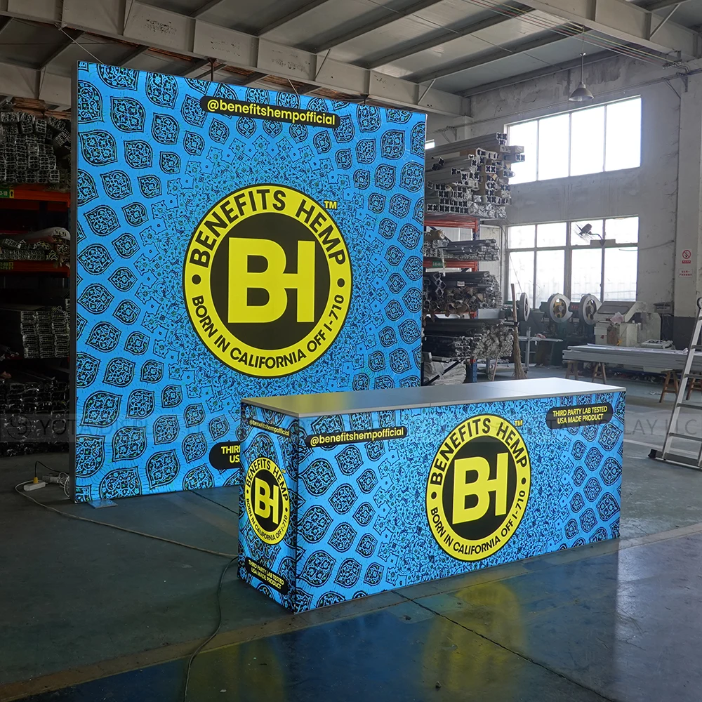 Advertising Design  Exhibition Booth Trade Show Display Light Box Double-Sided Fabric Light Box Display