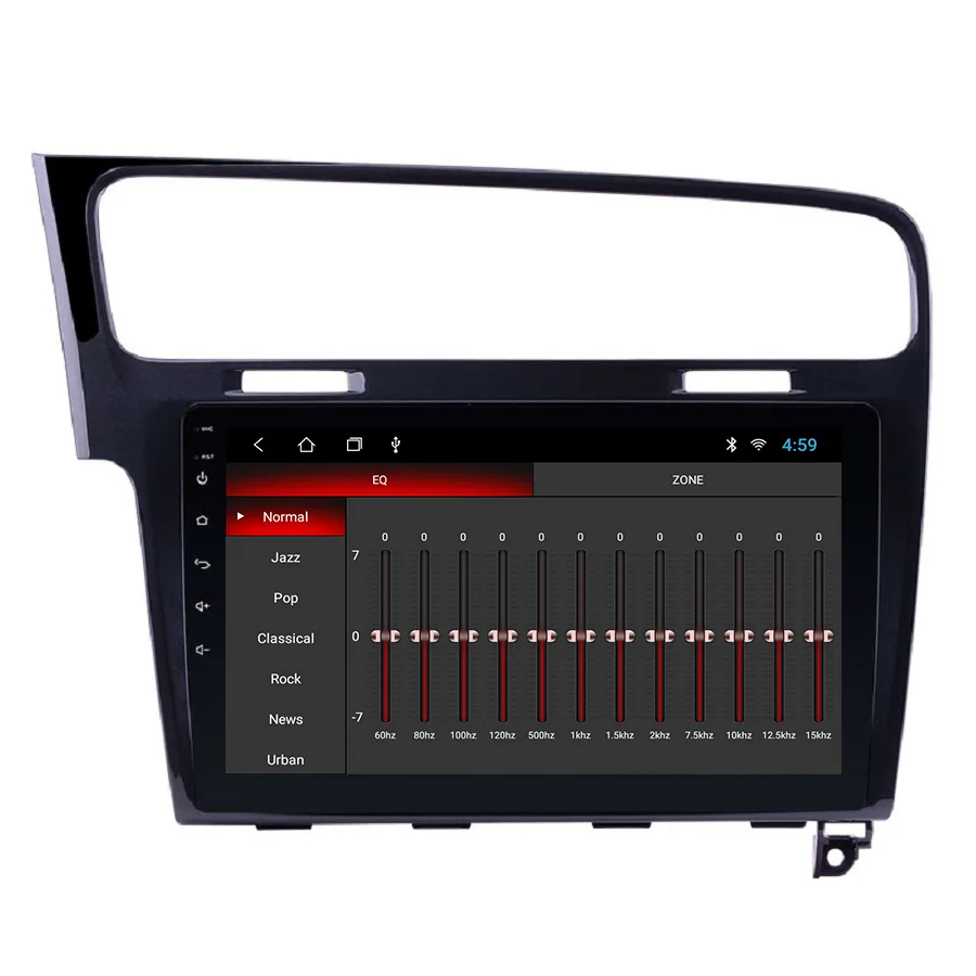 Car Stereo IPS FM 1Din Car Radio For VW Volkswagen Golf 7 2013 2014 2015 2016 2017 Silver Dark Grey GPS