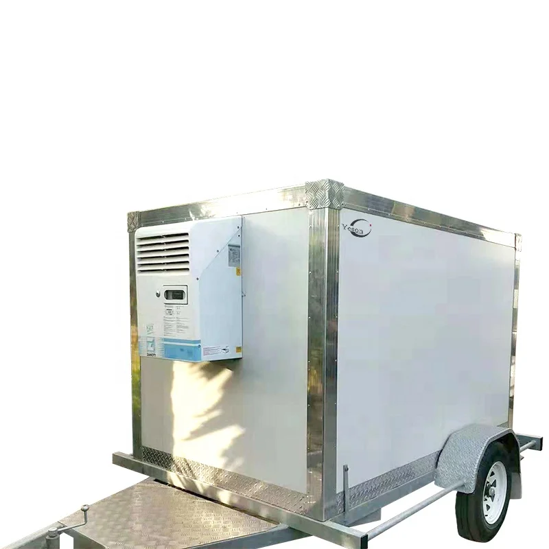 cold storage trailer freezer trailer for sale Design refrigerator cooling food trailer truck van for sale