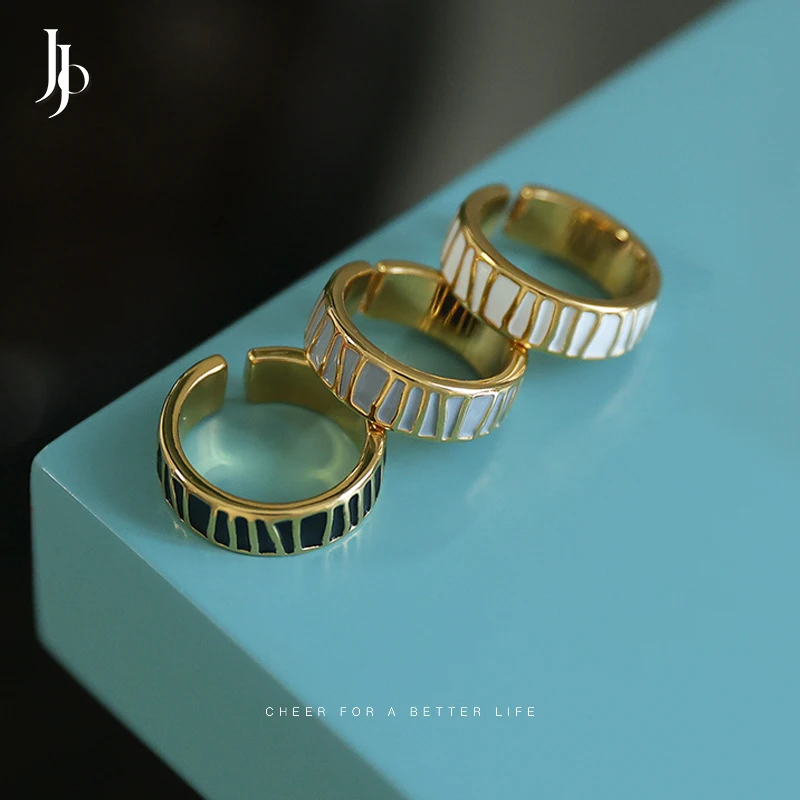 JOJO Fashion 2023 Irregular line minimalist jewelry 18k gold plated rings for women