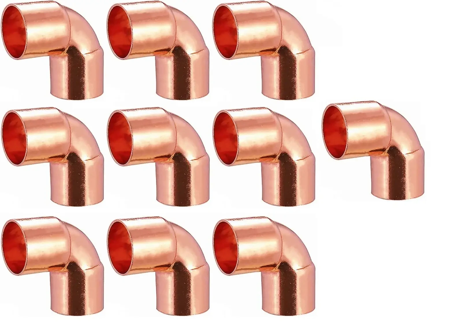BODE Plumbing Copper 90 Degree Elbow Lead-Free Short Turn Pressure Copper Fitting With Sweat Solder Connection