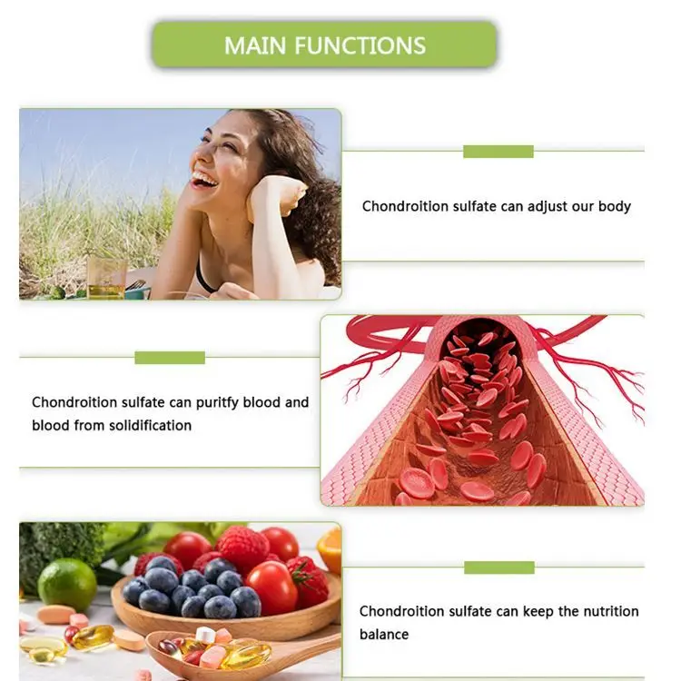 Top Quality Food Grade Chondroitin Sulfate Powder Chicken Chondroitin Sulfate Powder