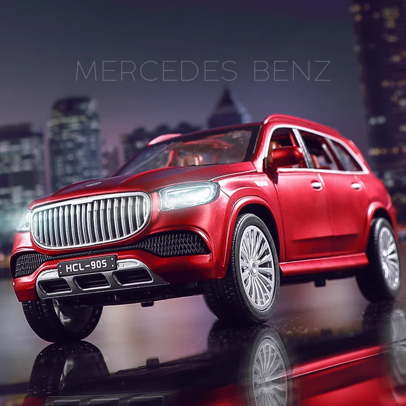 Hot Selling 1/22 Maybach Diecast Miniature Model Alloy Pull Back Car Die Cast Metal Toys Light Sound High Quality Maker