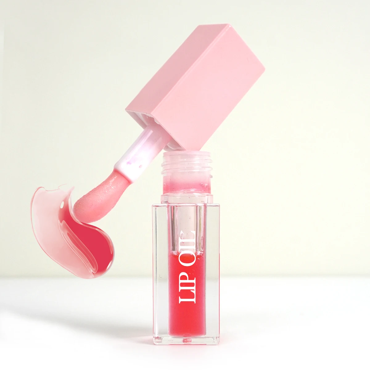 CC36478 Pick your own colors and customised liquid glitter clear glossy private label lip gloss  Tint Glow Private Label Lip Oil