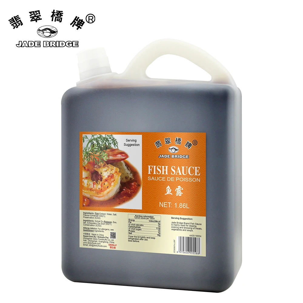Factory-Direct Wholesale Price Haccp Halal BRC Certified Condiments Jade Bridge Fish Sauce for Supermarkets