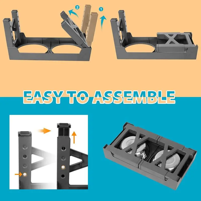 Wholesale 5 Height Adjustable Raised Elevated Pet Dog Bowl with Multiple Combination Options