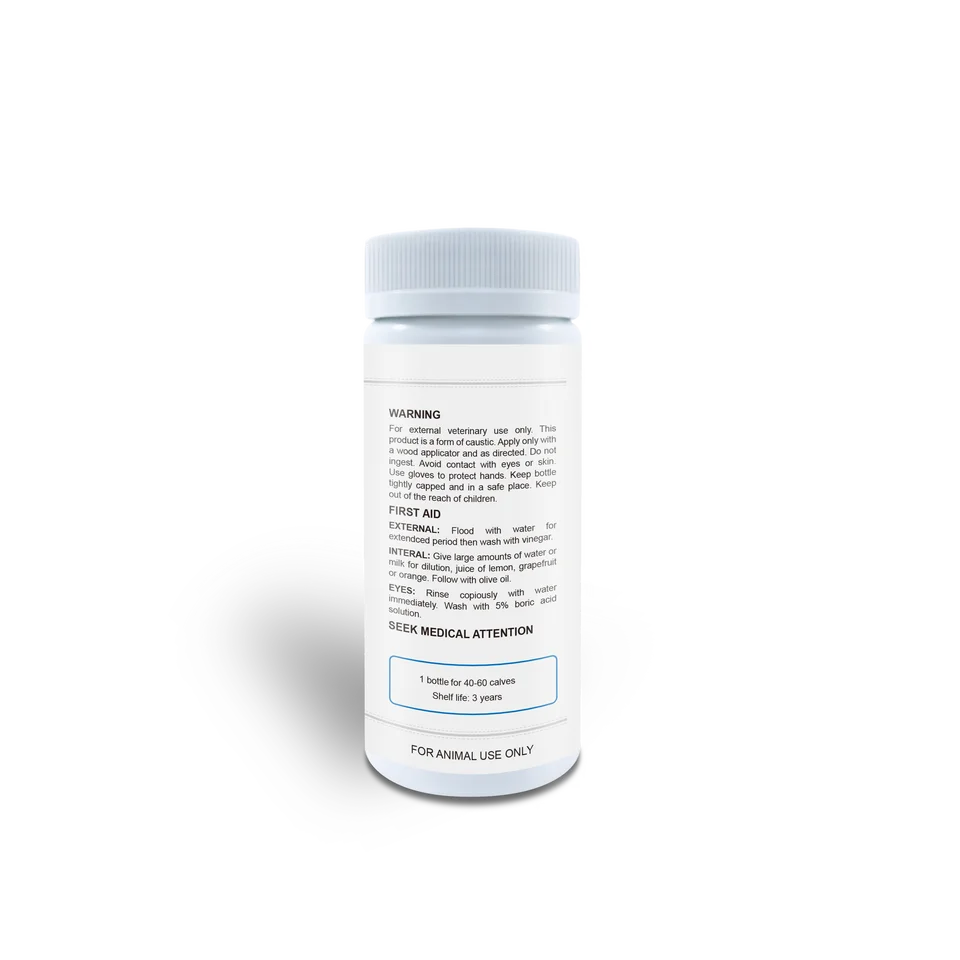 Cattle or Goat Dehorning Paste - Livestock Horn Removal Solution, 110g, Dehorning Paste