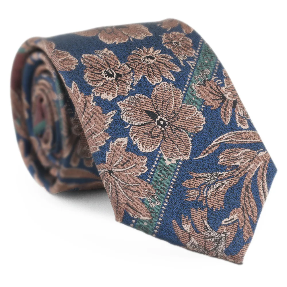2023 Newest Floral Striped Dots Neck Ties For Business Mens Necktie Khaki Brown Color Vintage Suits Shirt Cravats Wedding Gifts