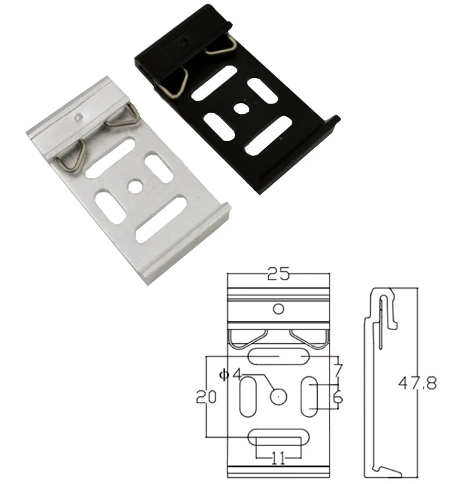 Aluminium DIN Rail Mount Clip DIN Rail Clip M4 for use with 35 mm DIN Horizontal Mounting Rail