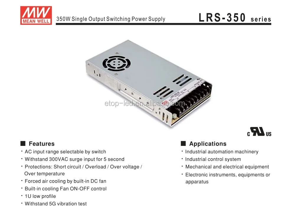 ETOP-Meanwell LRS-350-5V/12 В/24 В импульсный источник питания 12 350 Вт оригинальный бренд maiwan универсальный