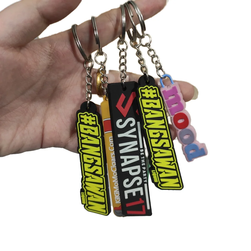 Custom Design 3D Silicone Keying Machine Soft Pvc Rubber Keychain for Souvenir GIfts key chian