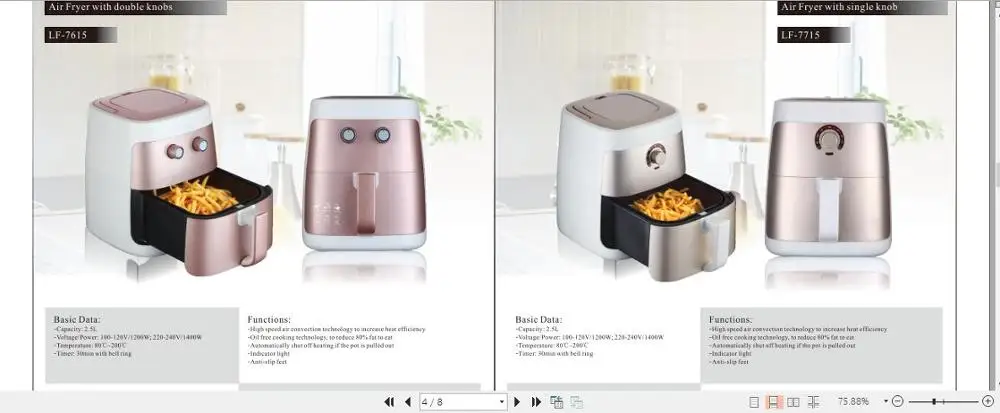 CB CE SAA PSE Digital 1400W 3.0L multi function no oil electric oven industrial air fryer custom factory supplier SKD CKD