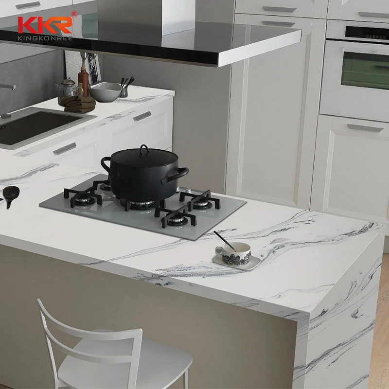 KKR solid surface countertop Kitchen worktop solid surface kitchen countertops Kitchen island Food preparation area