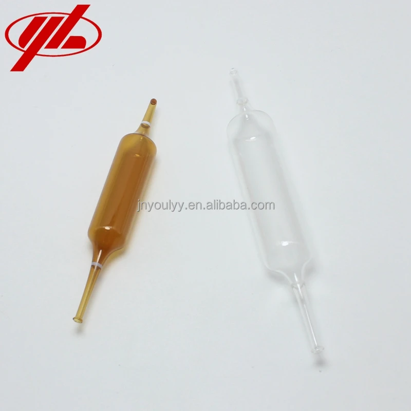 Type A Empty Pharmacetuical Injection Clear or Amber Borosilicate Glass Ampoule