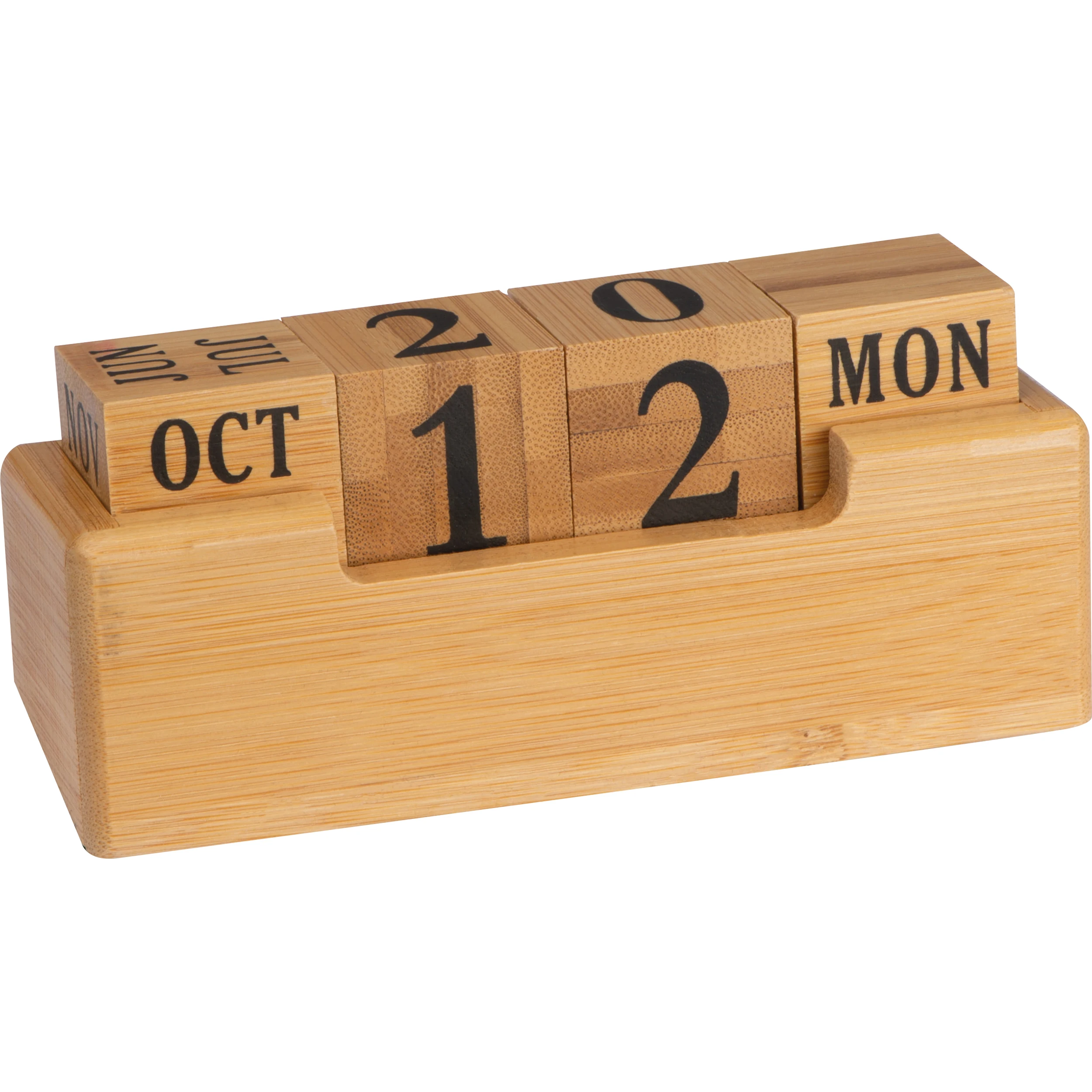 Promotional Gift Logo Customization Wholesale Everlasting bamboo desk calendar