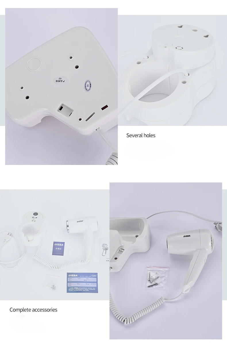 Promotions Top Grade Fashion Design Hotel Hair Dryer Plastic Metal Foldable