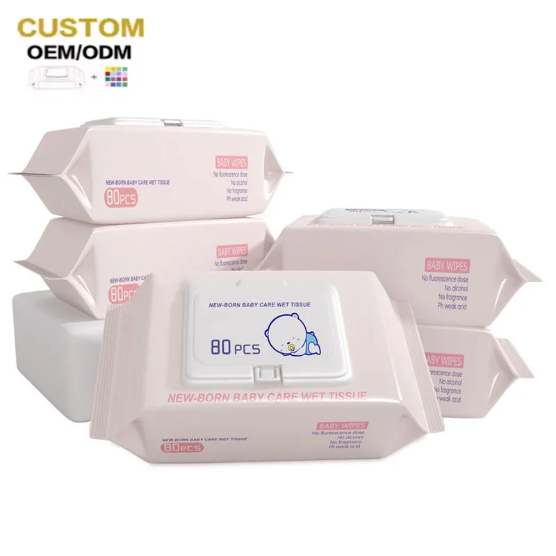 Free Sample Non Woven Fabric Softcare Flushable Biodegradable Toilet Tissue Wet Paper ODM Custom Baby Wipes