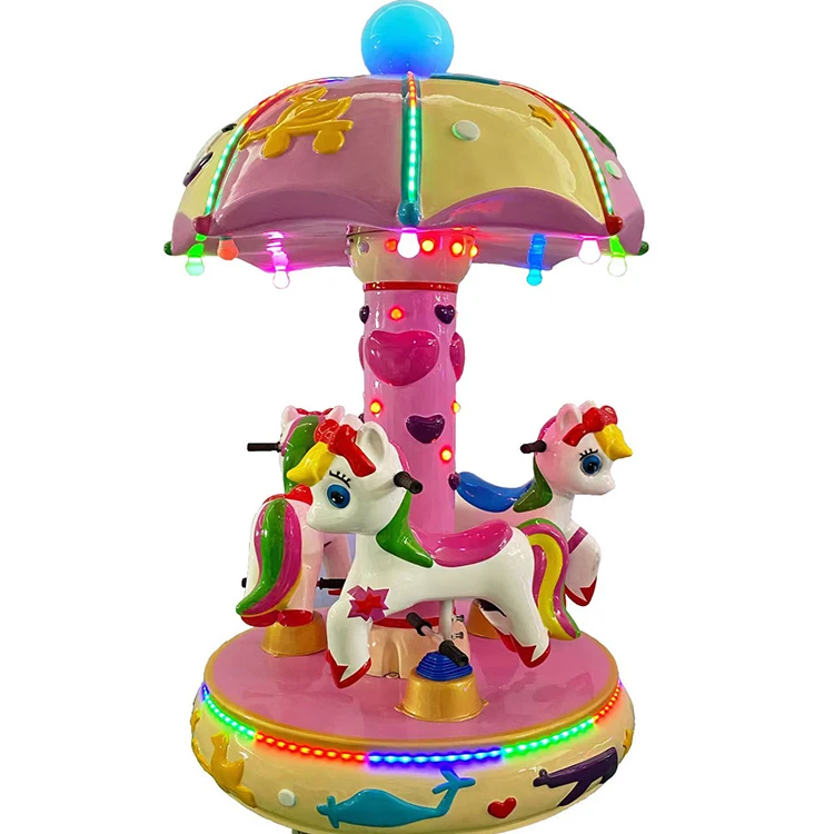 High quality products mechanical Carousel cheap child horse ride for kids rides