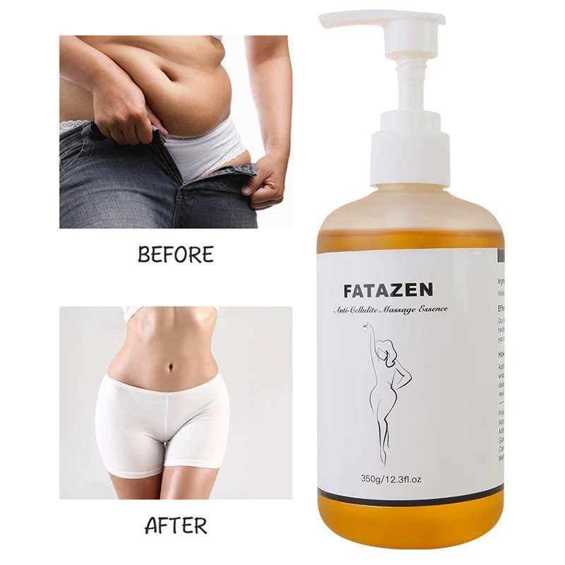 FATAZEN Natural Organic Anti Cellulite Massage Essence Beauty Salon Spa Full Body Care Quick Absorb Private Label Massage Oil