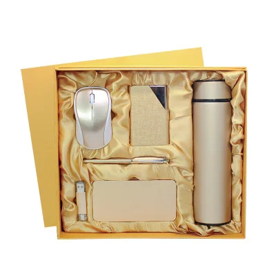  Подарки на день рождения 6 в 1 ручка USB внешний аккумулятор мышь колба держатель карты Исполнительный подарочный набор люкс