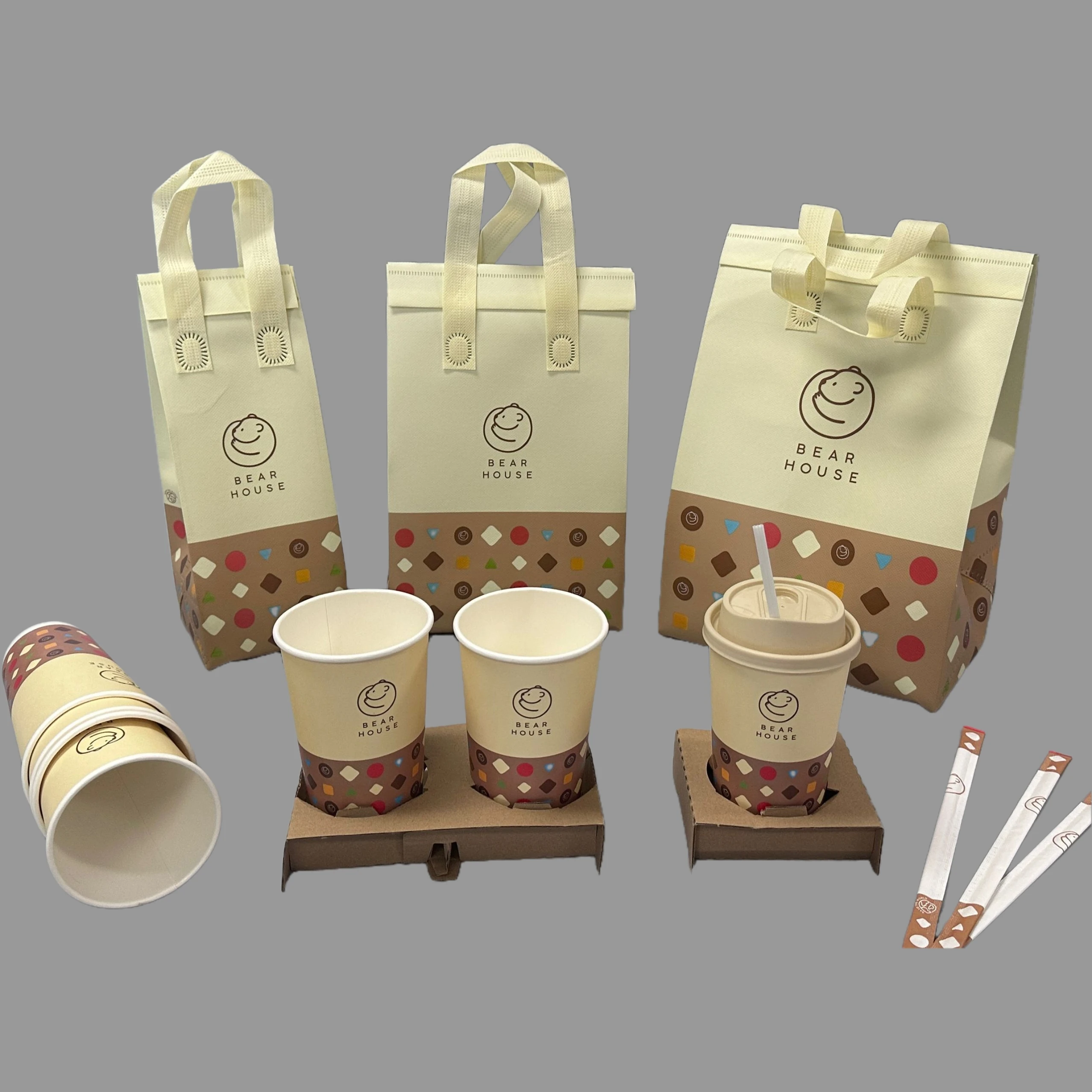 Hot Sale Tack Away Disposable Coffee Cups with Lid Wholesale Price Paper Cups Eco-Friendly 8oz 2oz