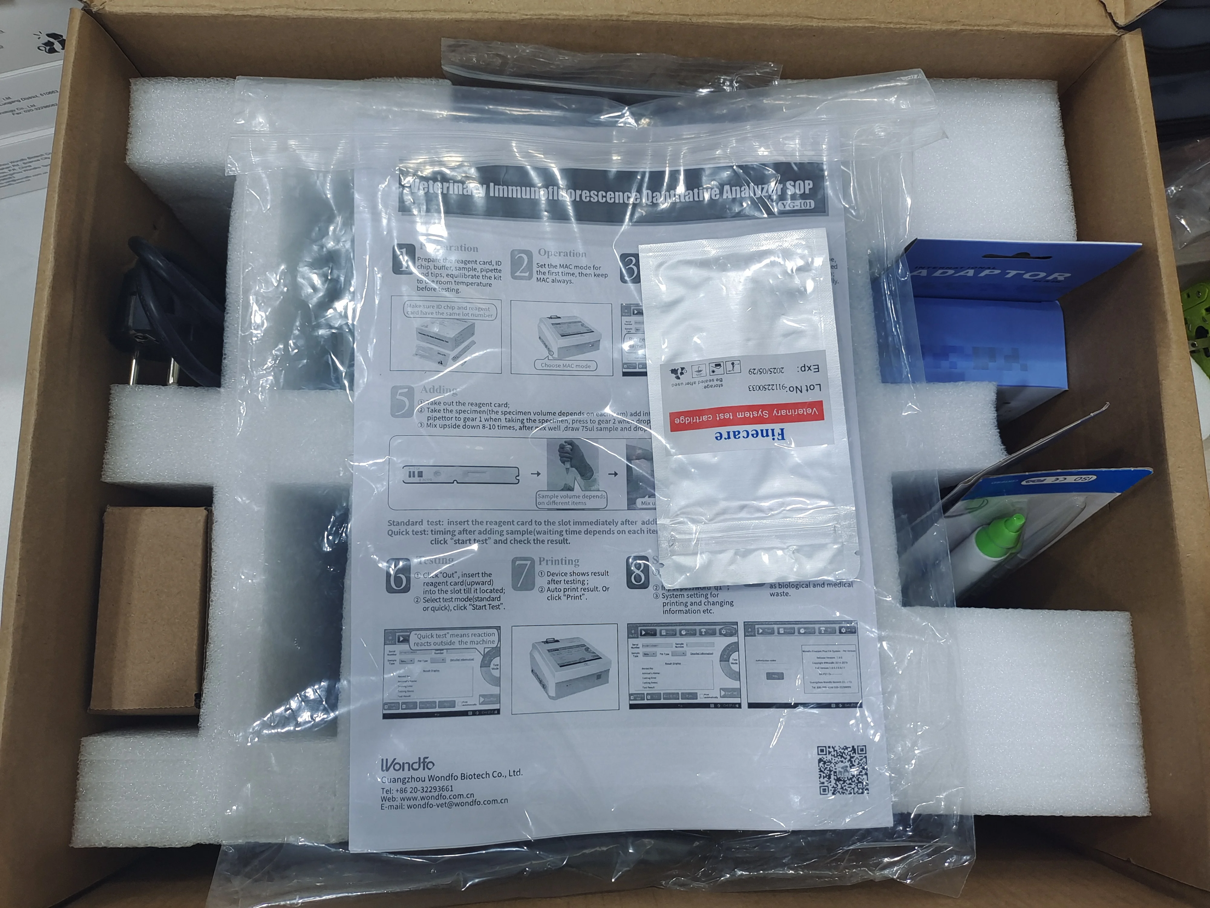 Immunoassay Analyzer Dog Sheep Pet Clinic Analyzer pregnancy test machine Wondfo Finecare YG101