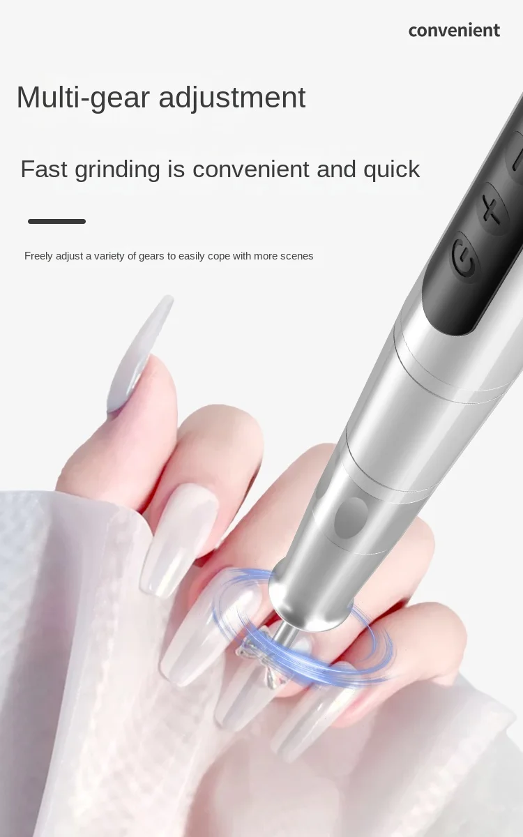 Professional Display Mini Kit Nail File Cordless s Rechargeable 35000RPM Manicure Machine Pen Electric Nail Drill