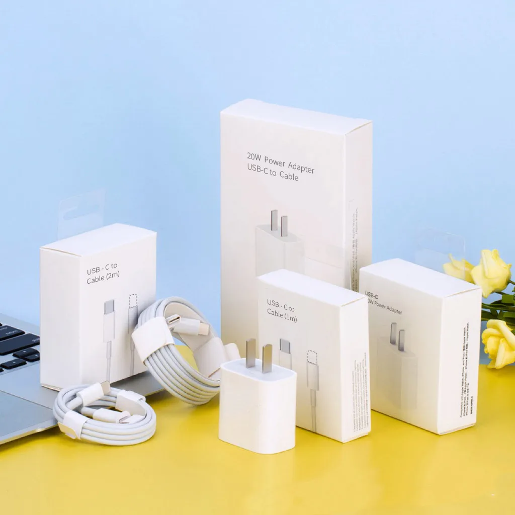 EU UK US Plug 20w 25w 45w Original Adapter PD Wall Charger Super Fast Charge USB Type c 1m 2m Cable for iphone14pro max