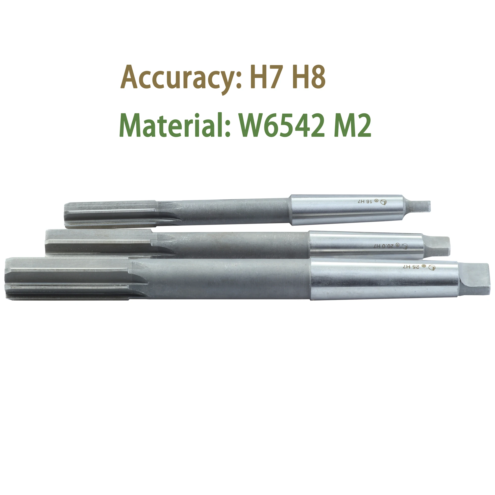 HSS High Speed Steel Taper Shank Straight flute Machine Reamer H7 H8 D4 Cutting Diameter 5.5MM-70MM Machine Reamer